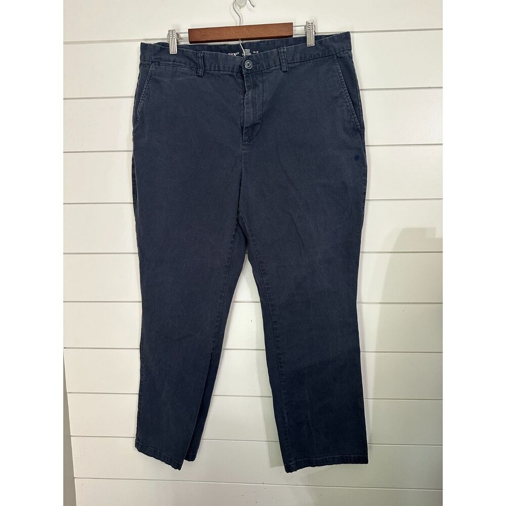 Old Navy Mens Ultimate Straight Pants 38x30 Navy Blue